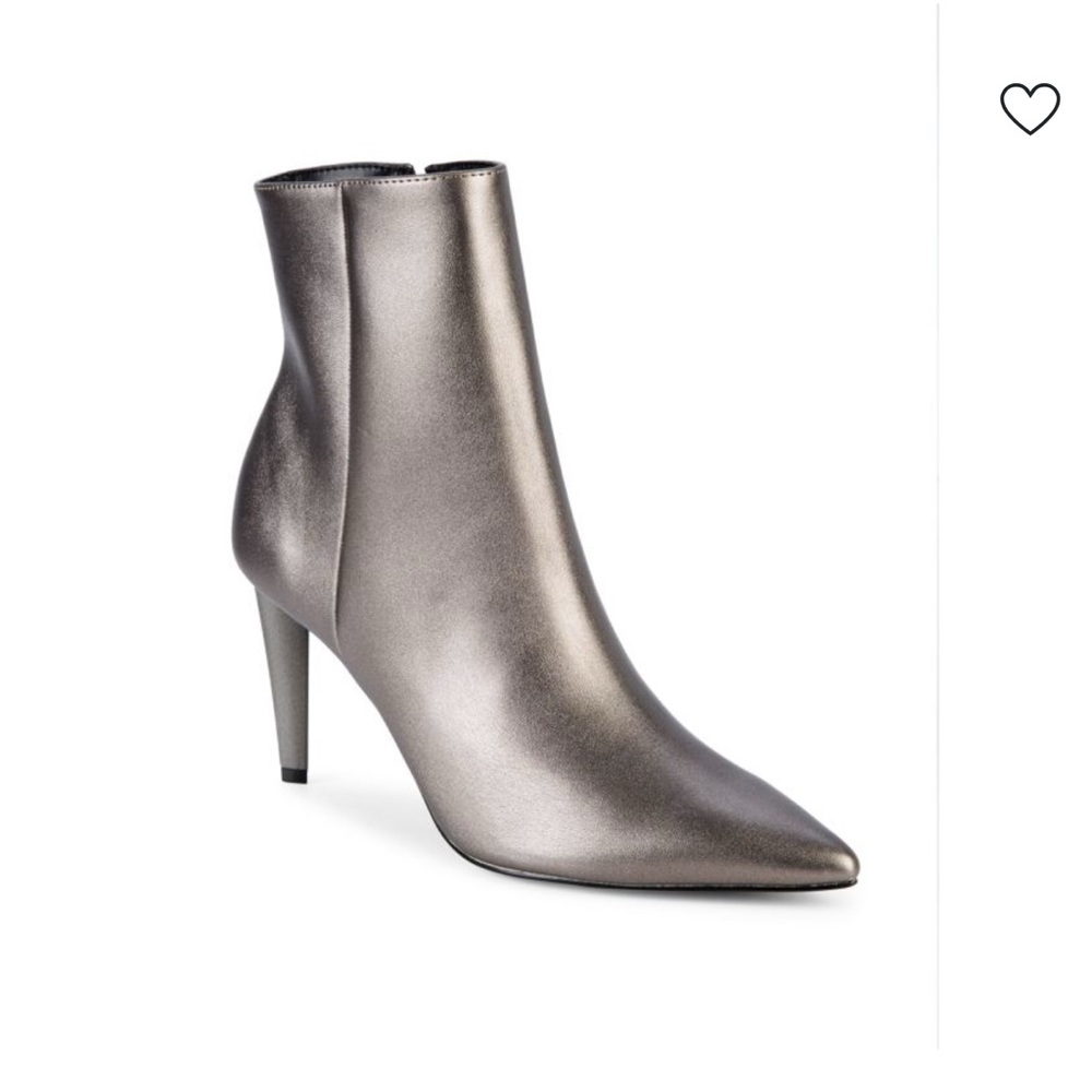 New Kendall +‎ Kylie Women's Zoe Metallic Pointed Toe Heeled Ankle Bootie 9.5